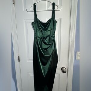 Windsor Emerald Satin Dress